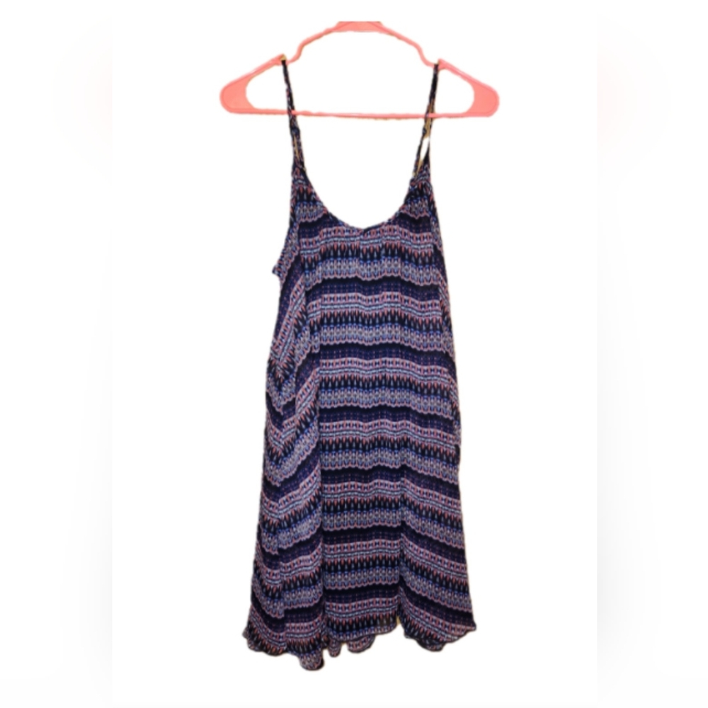 Express Blue and Pink Mini Dress